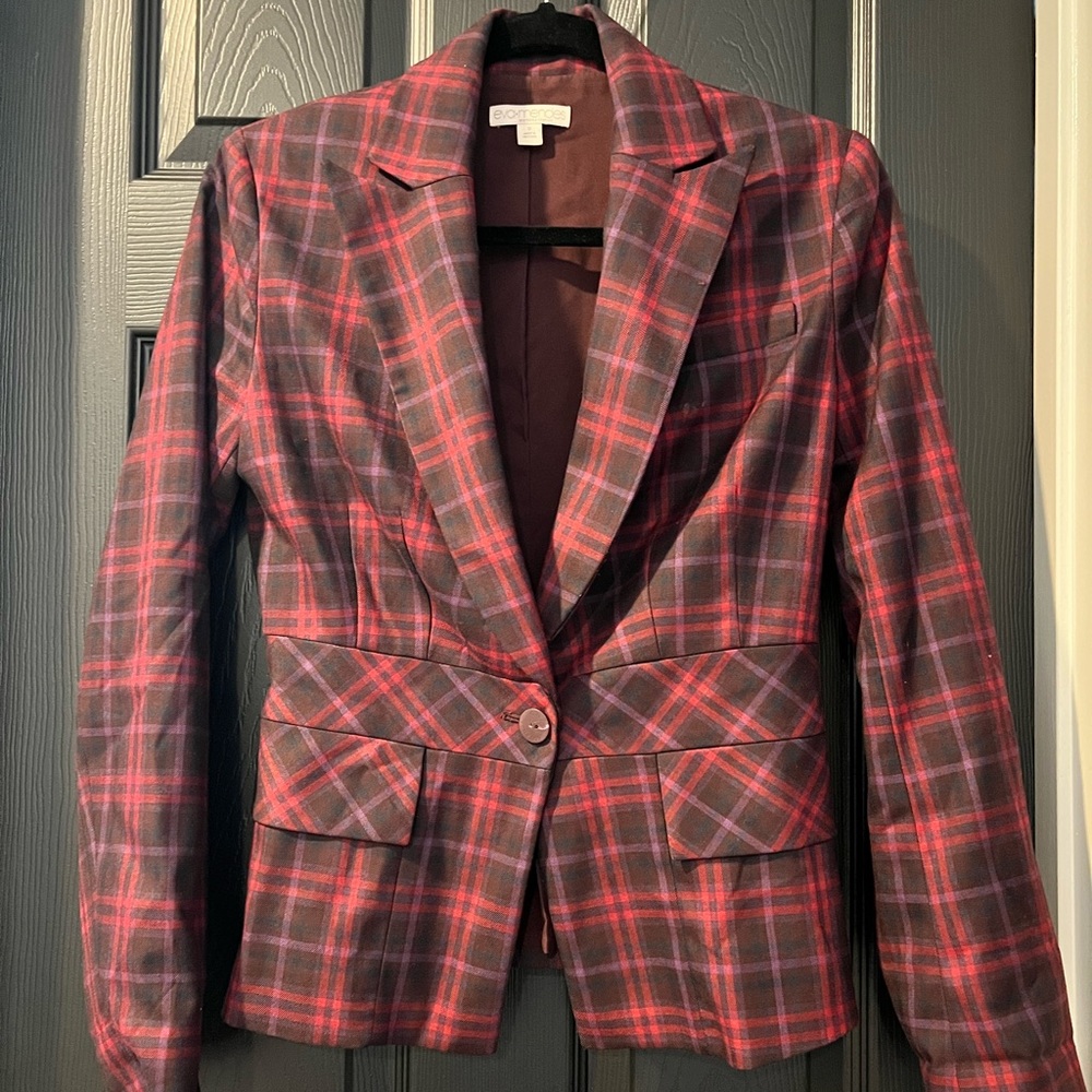 New York & Company Plaid Blazer